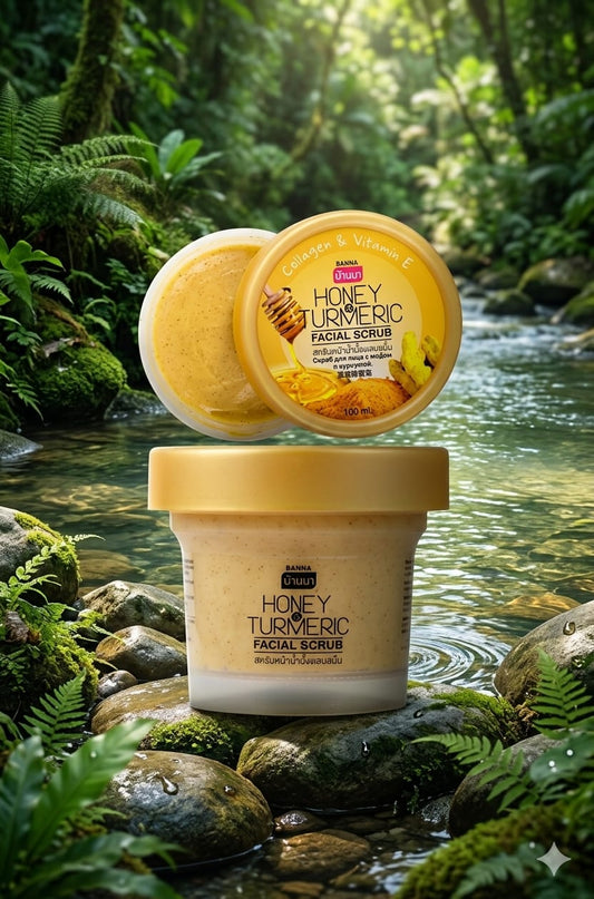 Honey and turmeric facial scrub